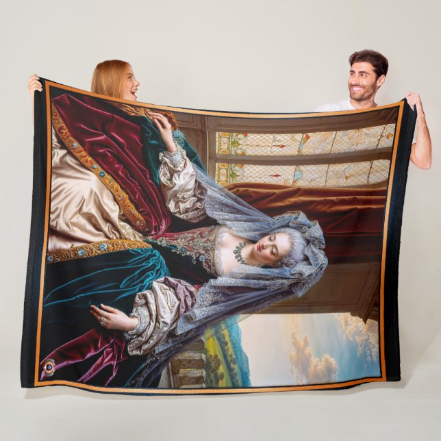 Timeless Beauty Of A Majestic Lady Wearing A Veil Fleece Blanket (In Situ)