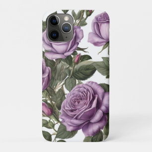 "Timeless Beauty: Purple Provincial Vintage Roses" iPhone 11 Pro Case