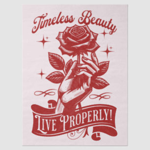 Timeless Beauty Rose –  Vintage Gothic Tissue Paper