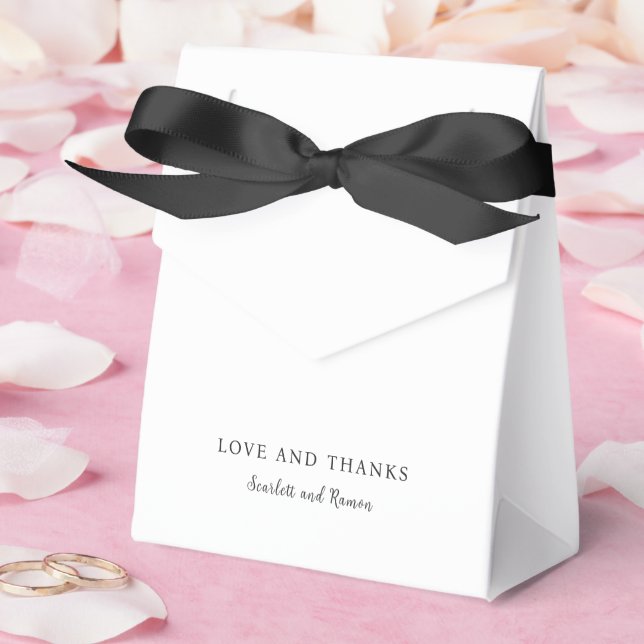 Timeless Black and White Elegant Wedding Favour Box (Wedding)