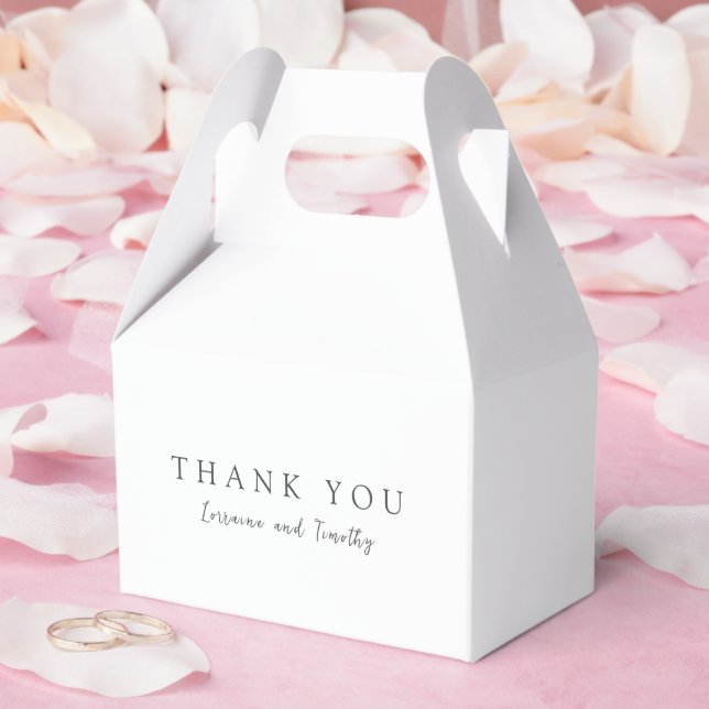 Timeless Black and White Elegant Wedding Favour Box (Wedding)