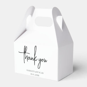 Timeless Black and White Elegant Wedding Favour Box