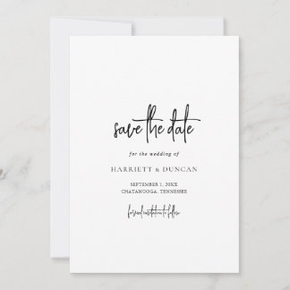 Timeless Black and White Elegant Wedding Save The Date