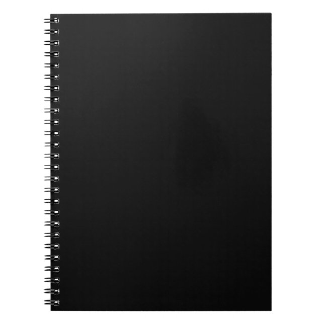 Timeless Black CUSTOMIZABLE Notebook (Front)