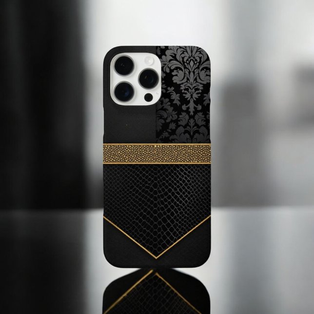  Timeless Black & Gold Damask  Case-Mate iPhone Case (Creator Uploaded)