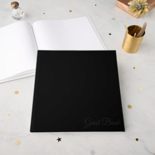 Timeless Black Guest Book for Memories and Notes