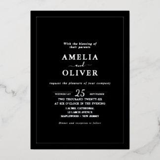 TIMELESS Black & Silver Minimalist Wedding Design