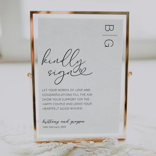 Timeless Black White Wedding Guestbook Sign (Creator Uploaded)