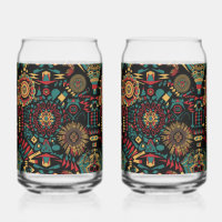 Timeless Blue "Heritage-Inspired Patterns" Can Gla