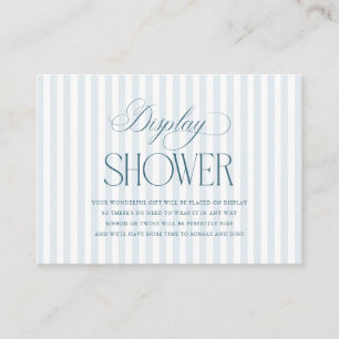 Timeless Blue Stripes Display Shower Enclosure Card