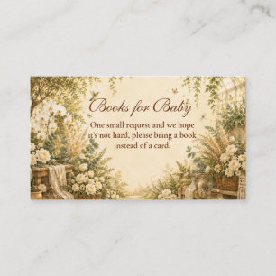 Timeless Botanical Boho Books for Baby Enclosure Card