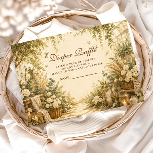 Timeless Botanical Boho Diaper Raffle Enclosure Card