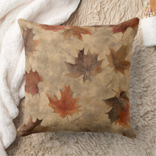 Timeless Botanical – Leaf in Warm Neutrals (2) Cushion