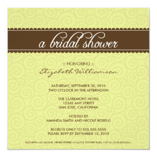 Lime Green Bridal Shower Invitations | Zazzle.com.au