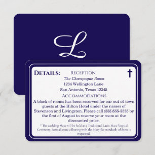 Timeless Catholic Monogrammed Enclosure Card