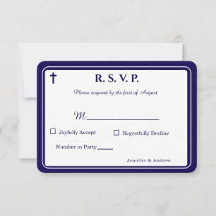 Timeless Catholic Monogrammed Response Card