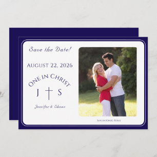 Timeless Catholic Monogrammed Wedding  Save The Date