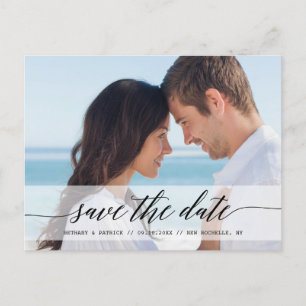 Timeless Chic Save the Date Photo Announcement Postcard