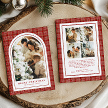 Timeless Christmas Heritage Photo Red Tartan Plaid