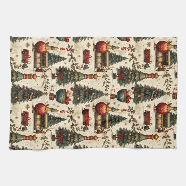Timeless Christmas Vibes Tea Towel (Horizontal)