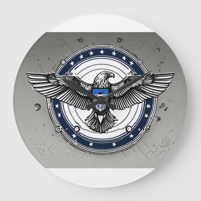 Timeless Circles: The Acrylic Frame Collection" Large Clock (Front)