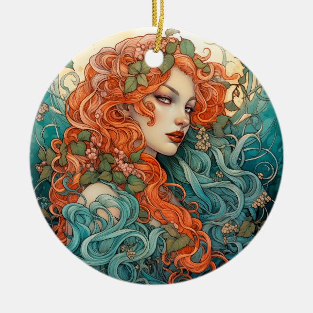 Timeless Classic, Valentine's Ceramic Ornament (Front)