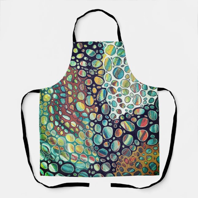 Timeless Colourful Pebbles Original Artwork Apron (Front)