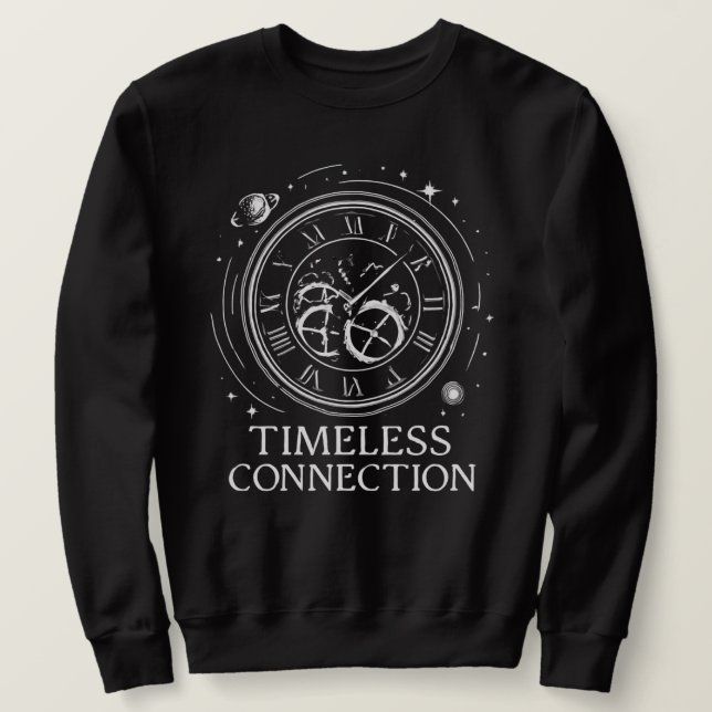 Timeless Connection: Clockwork Universe Sweatshirt (Design Front)