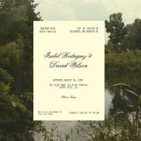Timeless Cream Script Wedding