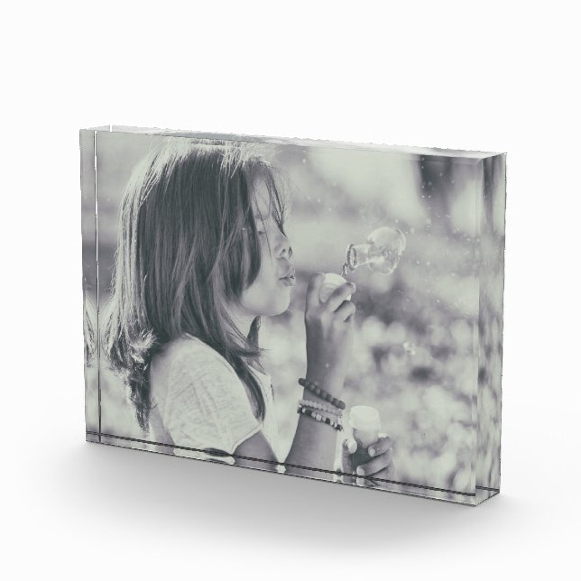 Timeless Dandelion Moment – Black & White Photo Block (Right)