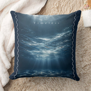 Timeless - Deep Waters Aesthetic Quote Cushion