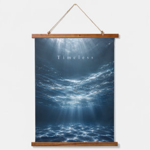 Timeless - Deep Waters Aesthetic Quote Hanging Tapestry