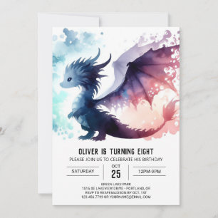 Timeless Dragon Birthday Custom Invitation