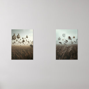 Timeless Drift – Surreal Pocket Watch Art Print