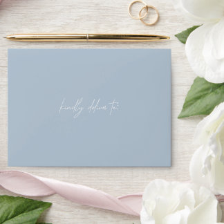 Timeless Dusty Blue Elegant Wedding Envelope