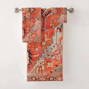 Timeless Echoes: Heritage Boho Oriental Moroccan  Bath Towel Set