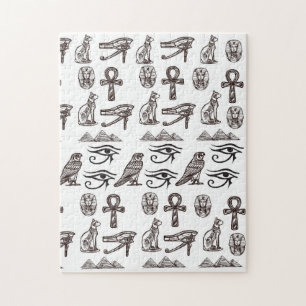 Timeless Egyptian Antiquities Digital Patterns Jigsaw Puzzle