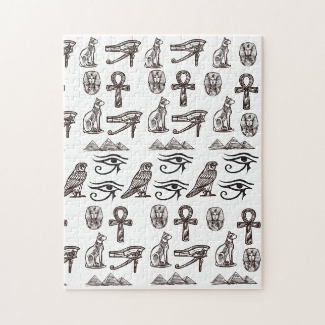 Timeless Egyptian Antiquities Digital Patterns Jigsaw Puzzle (Vertical)