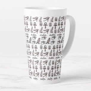 Timeless Egyptian Antiquities Digital Patterns Latte Mug