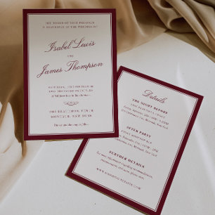 Timeless Elegance All-in-one Wedding Invitation