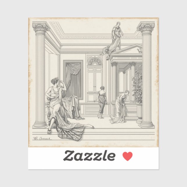 Timeless Elegance: Black & White Traditional Paint (Sheet)