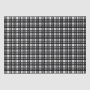 Timeless Elegance: Classic Black And White Tartan, Tissue Paper