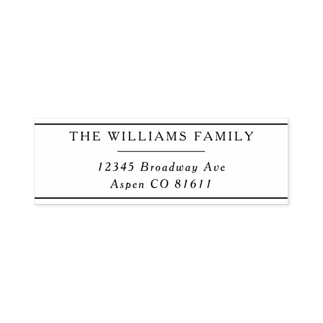 Timeless Elegance Classic Return Address Self-inking Stamp (Design)