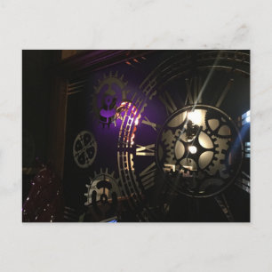 Timeless Elegance Clock Postcard – Unique Artistic
