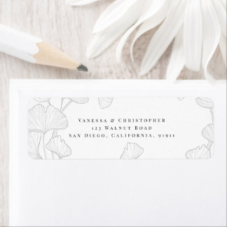 Timeless Elegance: Ginkgo Biloba Address Label Return Address Label