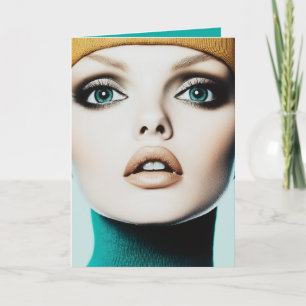 Timeless Elegance: Iconic 1960s Model Portrait Invitation