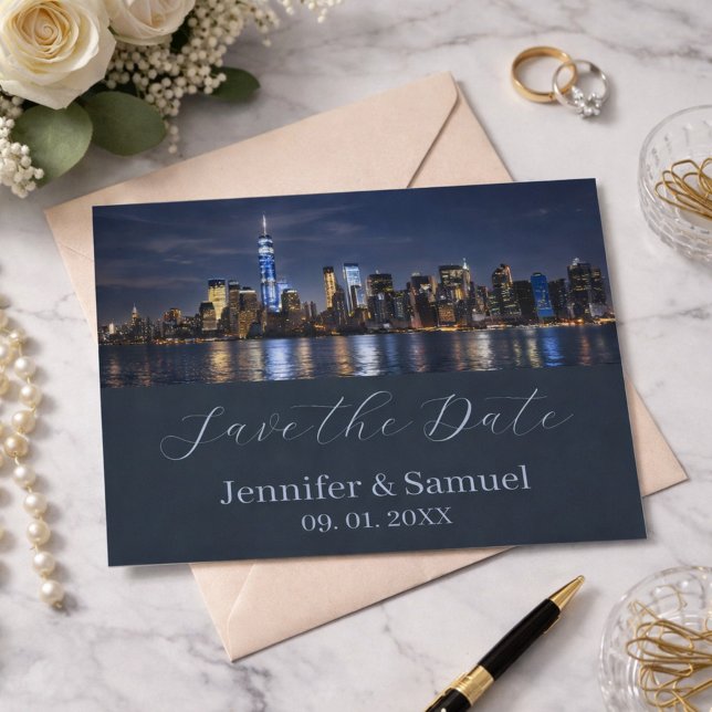 Timeless Elegance NYC Skyline Save the Date (Creator Uploaded)