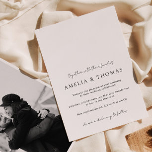 Timeless Elegance Photo Wedding Invitation