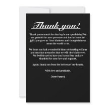 Timeless Elegance Thank You Card