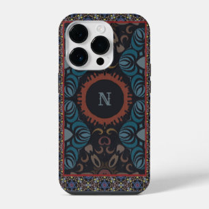 Timeless Elegance Traditional Fabric Monogram iPhone 14 Pro Case